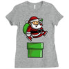 santa jumps Ladies Fitted T-Shirt