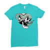 skull and tentacles Ladies Fitted T-Shirt