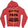 Super Cool Papa Of A Freaking Awesome Grandson Zipper Hoodie