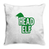 christmas head elf Throw Pillow