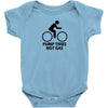 pump tires not gas earth friendly green living cool nerd geek shirt t Baby Onesie