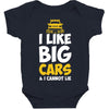 i like big monster cars Baby Bodysuit