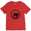 snake black V-Neck Tee