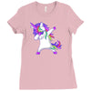 dabbing unicorn Ladies Fitted T-Shirt