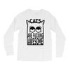 cats are fucking awesome Long Sleeve Shirts