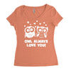 owl always love you Women's Triblend Scoop T-shirt