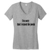 i'm sorry Women's V-Neck T-Shirt