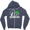 chillkr&ouml;te  fun kult shit bong marihuana joint smoke weed punk gras Zipper Hoodie