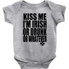 kiss me i'm irish or drunk or whatever t shirt st patricks day funny t Baby Onesie