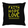 faith, hope and love Throw Pillow