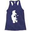sax player lady face optical illusion Racerback Tank