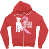 boxers for boobs Zipper Hoodie