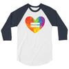 Lgbt Heart 3/4 Sleeve Shirt