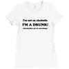 im not an alcoholic im a drunk t shirt x large funny beer pong keg par Ladies Fitted T-Shirt