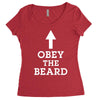 obey the beard funny Women's Triblend Scoop T-shirt