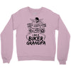 You Cant Scare Me I am Biker Grandpa Crewneck Sweatshirt