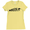 evolution of snooker or pool ape to player mens black new t shirt top Ladies Fitted T-Shirt