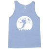 skiier moon moonlight silhouett Tank Top
