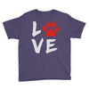 love dog paw Youth Tee