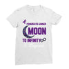 i love someone with pancreatic cancer to the moon &amp; back to infinity Ladies Fitted T-Shirt