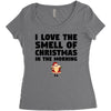 smell of christmas in the morning Women's Triblend Scoop T-shirt