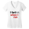 funny i fartlek Women's V-Neck T-Shirt