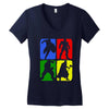 4 Super Hero Women's V-Neck T-Shirt