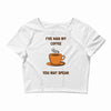 funny coffee Crop Top