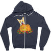 corgi pumpkin Zipper Hoodie
