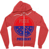 pizza for prez Zipper Hoodie