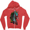 zombie horse new Zipper Hoodie
