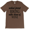 weekend forecast biking with a change of wine T-Shirt