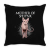 mother of sphynx Throw Pillow