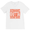 straight outta second grade V-Neck Tee