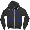 I Survived Foot Surgery Zipper Hoodie
