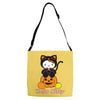 kitty halloween Adjustable Strap Totes