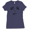 girl eye face black Ladies Fitted T-Shirt