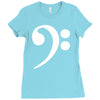 bass cleff funny Ladies Fitted T-Shirt