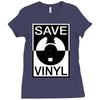 save the vinyl Ladies Fitted T-Shirt