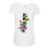 Pride Floral LGBT Colors Maternity Scoop Neck T-shirt