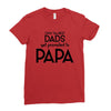 Only the Best Dads get Promoted to Papa Ladies Fitted T-Shirt