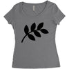 daun hitam Women's Triblend Scoop T-shirt