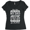 Dear Dad Thanks for Being My Dad Women's Triblend Scoop T-shirt