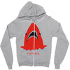 red blue shark Zipper Hoodie