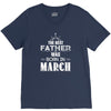 The Best Father Was Born In March V-Neck Tee