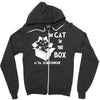 the cat in the box Zipper Hoodie