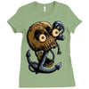 skull anchor Ladies Fitted T-Shirt