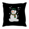 christmas snowman Throw Pillow