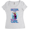 sister of the birthday girl Women's Triblend Scoop T-shirt