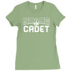 space cadet space ship Ladies Fitted T-Shirt
